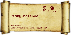 Pisky Melinda névjegykártya